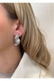 Heliophilia Silver KPEGMSA35166 Pendientes de Latón Plateado, Plateado, 4 cm